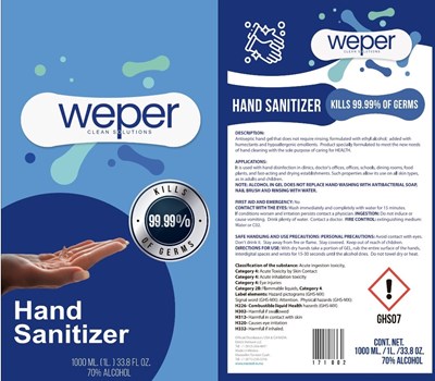 1000 mL Label (Etiqueta Completa)